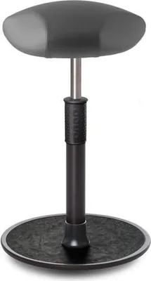 Produktbild von Sitz- Stehhocker Free Tall Triangel skai Kunstleder Grau schwarz /schwarz.
