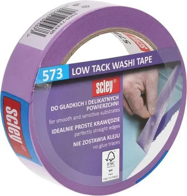 Obrázek produktu pro Jemná malířská páska Washi / maskovací páska 30 mm x 33 m Série 573 Scley - 1 kus. Lepicí páska, ochranná páska