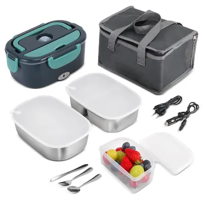 Elektrische Lunchbox 80 W, 1,5 l, Edelstahl, 12 V/24 V/220 V