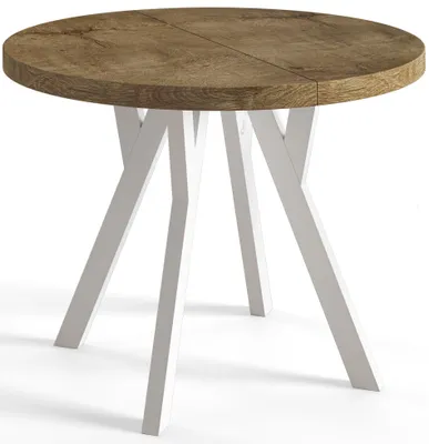 Produktbild von Esstisch Rund Ovo, Esstisch Ausziehbar 110-210 cm, Moderner Wohnzimmertisch und Küchentisch, Lefkas