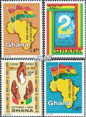 Produktbild von Briefmarken Ghana 1969 Mi 382A-385A (kompl.Ausg.) postfrisch Republik