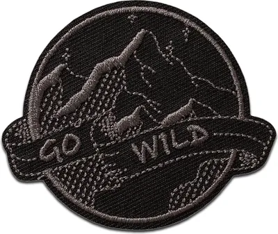 Produktbild von Mono Quick Go Wild Schwarz - Aufnäher, Bügelbild, Aufbügler, Applikationen, Patches, Flicken, zum aufbügeln, Größe: 5,5 x 6,5 cm