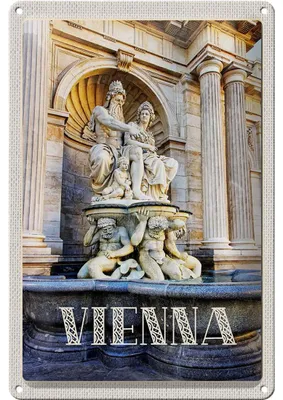 Produktbild von Blechschild Reise 20x30cm Wien Österreich Skultur Mittelalter