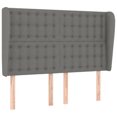 Immagine prodotto di vidaXL Testiera con orecchie Grigio scuro 147x23x118/128 cm Tessuto