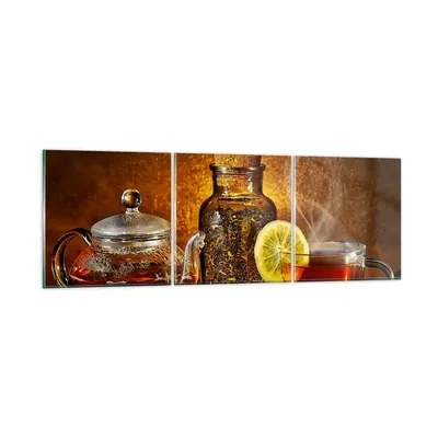 Produktbild von Bilder auf glas - Asien tee geschmack gesundheit - 90x30cm - Glasbilder - Wandbilder - Kunstdruck - zum Aufhängen bereit - Wanddekoration aus Glas - Glas Bilder - Wandbild auf Glas - GCA90x30-2434