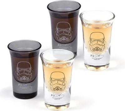 Immagine prodotto di ThumbsUp! Shotgläser Stormtrooper (4er Set) schwarz/transpa.