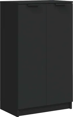 Produktbild von vidaXL Schuhschrank Schwarz 59x35x100 cm Holzwerkstoff