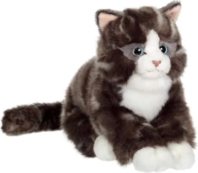 Immagine prodotto di Peluche gatto, Gipsy Toys Mimiz, 28 cm, grigio, morbido gatto di peluche sdraiato