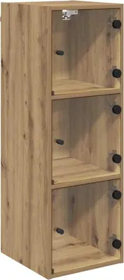Image de Meuble mural Chêne artisanal 35 x 37 x 102 cm Bois d'ingénierie