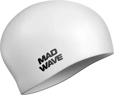 Obrázek produktu pro Madwave Silikonová plavecká čepice s dlouhými vlasy White White One Size