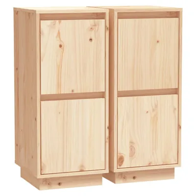 Produktbild von Sideboards 2 Stk. 31,5x34x75 cm Massivholz Kiefer