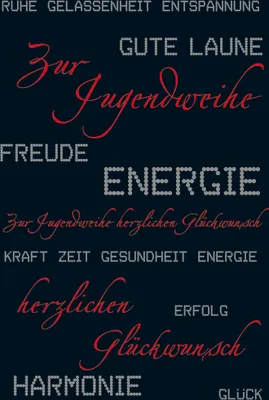 Produktbild von Jugendweihe - Glückwunschkarte im Format 11,5 x 17 cm mit