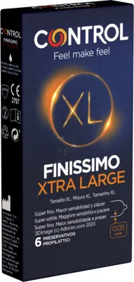 Produktbild von Control Finissimo XL: Sensitives Erlebnis mit XXL-Kondomen, 6 Stück