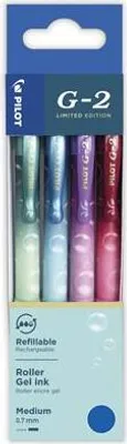 Obrázek produktu pro Gelové pero "G-2 Bubble", mix barev, sada, 0,32 mm, 4 ks, stiskací mechanismus, PILOT 449065