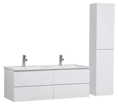 Produktbild von Doppelwaschtisch + Waschbecken + SORRENTO-Säule
