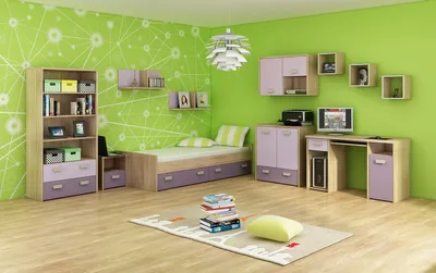 Obrázek produktu pro MOB, Studentský pokoj - Kimi 3 Sonoma light + purple