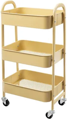 Image de Chariot de service, chariot de cuisine, 70 x 40 x 30 cm, acier inoxydable