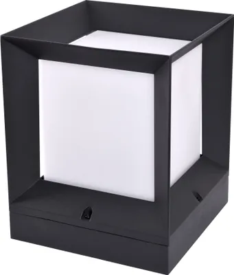 Produktbild von Kubische Design Aussenlampe Sockelleuchte Pfostenleuchte Pfeilerleuchte Aussenleuchte Standleuchte Wegeleuchte Gartenlampe würfelförmig PAX 1425B Anthrazit (Groß 220 x 270 x 220mm)