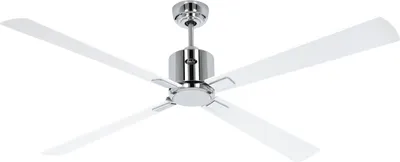 Obrázek produktu pro Energeticky úsporný stropní ventilátor s dálkovým ovládáním Eco Neo III WiFi 152 cm lesklé chromované lopatky bílá / světle šedá