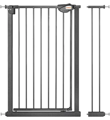Image de Barrière de sécurité pour bébé, montage par pression, fermeture automatique, 85-94 cm