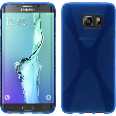 Produktbild von PhoneNatic Case kompatibel mit Samsung Galaxy S6 Edge Plus - blau Silikon Hülle X-Style Cover