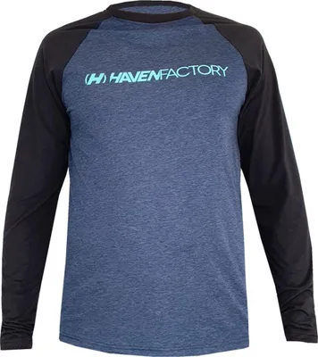 Produktbild von HAVEN Langarm Fahrradtrikot für den Sommer - FACTORY TRAIL - Schwarz/Blau M