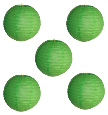 Image de Set de lampes suspendues en papier - 5 pièces - Diamètre 20 cm