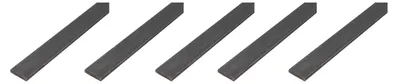 Produktbild von Alberts 5 x Flachstange, Stahl roh, 10 x 4 mm, Länge 2 m