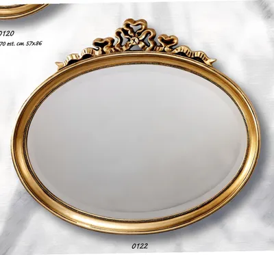 Produktbild von Spiegel Klassischer Holz Ovaler Wandspiegel Spiegel Design Gold Wohnzimmer Neu