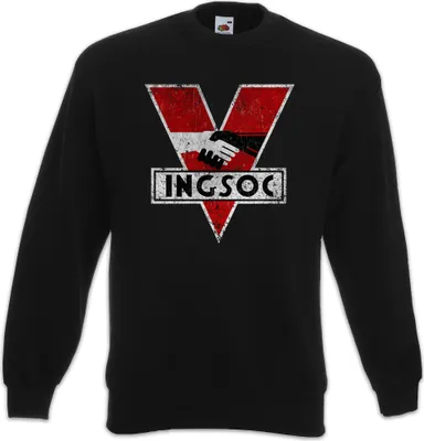 Produktbild von Urban Backwoods 1984 Logo Vintage Ingsoc, Sweatshirt, Farbe: Schwarz, Größe: 4XL