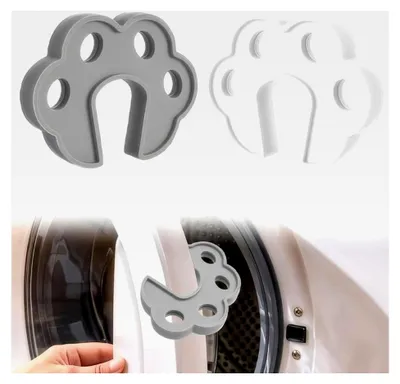 Produktbild von 2 Silikon Türstopper für Waschmaschinen, Türhalter in Bärentatzenform, Universelle flexible Türstütze für Frontlader