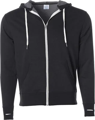 Produktbild von Independent PRM90HTZ | Damen Midweight French Terry Zip Hood - Farbe: Charcoal Heather - Größe: S