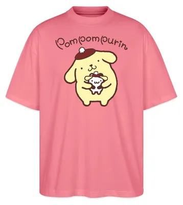 Produktbild von Spreadshirt Pompompurin & Muffin Verkleidet Oversize Uni T-Shirt, XXL, Pink
