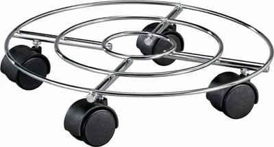 Image de Rouleau pour plantes Wagner acier chromé Ø 30 cm capacité de charge max. 60 kg
