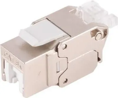 Produktbild von S/CONN maximum connectivity 08-10034, Abgewinkelt, Silber, RJ-45, Cat6a, S/UTP (STP), Metall