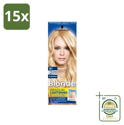 Produktbild von 15 x Schwarzkopf Blonde Super S1 Blondspray - Vorratspackung - 15 Stücke