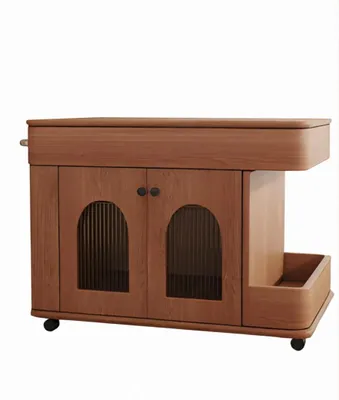 Immagine prodotto di Carrello da portata marrone moderno, esclusivo carrello mobile, elegante carrello bar