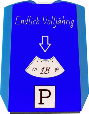 Produktbild von Endlich volljährig Parkscheibe in Blau