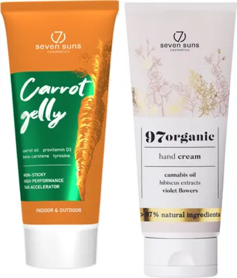 Obrázek produktu pro 7suns Carrot Gelly Tanning Accelerator 200 ml + krém na ruce 75 ml