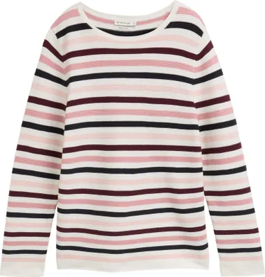 Produktbild von Tom Tailor Baumwoll-Pullover mit strukturiertem Ottoman und gerollten Saumkanten