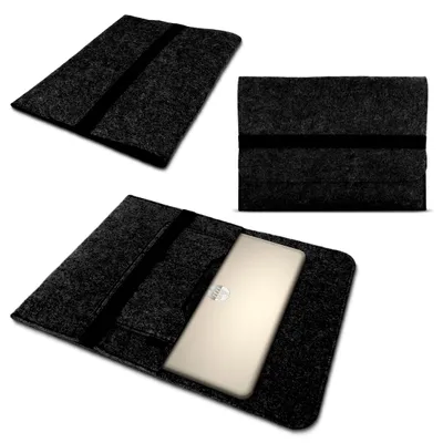 Produktbild von Notebook Hülle HP ProBook 450 G6 Schutz Tasche Filz Cover Schutzhülle 15,6 CaseFarbe:Dunkelgrau