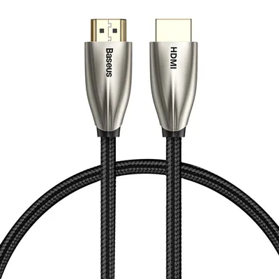 Image de 4K HDMI 60 Hz 3D 18 Gbps Câble horizontal tressé Connecteur Haute vitesse Câble TV Vidéo Gaming Home Cinéma en 1 mètre