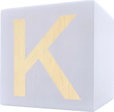 Obrázek produktu pro Holzbuchstabe Würfel, 5 x 5 cm, weiß, Buchstabe K