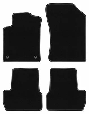 Obrázok produktu pre Velúrové autokoberce pre: Citroen C3 II 2009-2016 (hatchback) – sada 4 ks, čierne, na mieru – Wielganizator BASIC