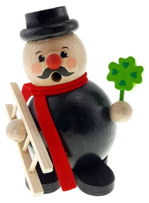 Kugelräuchermann aus Holz, Glücksbringer, ca. 12 cm, Weihnachtsdeko