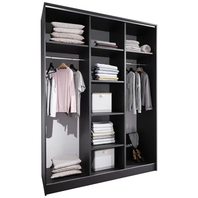 Produktbild von Offener Kleiderschrank MERV K2 150 schwarz