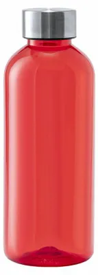 Produktbild von Wasserflasche - Kunststoff - rot - 600 ml - mit Edelstahldeckel