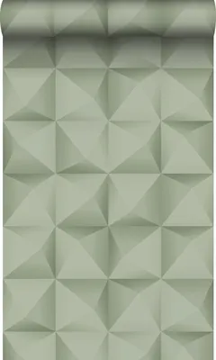 Produktbild von Origin Wallcoverings Tapete 3D Muster Hell Graugrün 50 x 900 cm