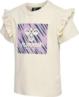 Produktbild von hummel hmlFLOWY RUFFLE T-SHIRT S/S - BIRCH - 146