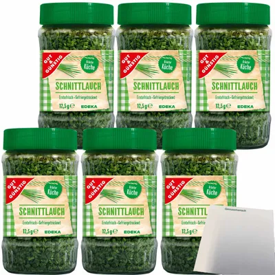 Produktbild von Gut & Günstig Schnittlauch gefriergetrocknet 6er Pack (6x12,5g Gas) + usy Block